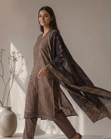 Zavia - Printed - Premium Khaddar