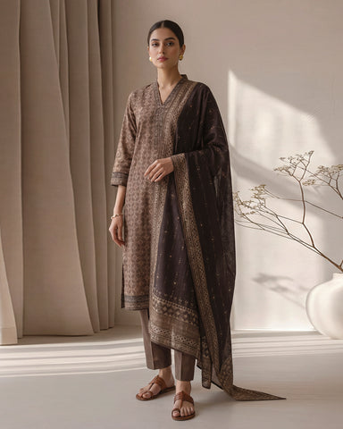 Zavia - Printed - Premium Khaddar