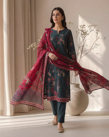 Zavia - Printed - Premium Khaddar