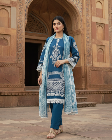 Three Piece Formals | Embroidered - Khumaar - Eid Special | Premium Cotton Lawn