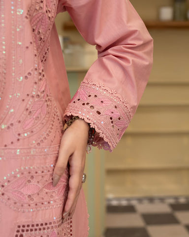 Designer Three Piece | Embroidered - Zarqa | Premium Lawn