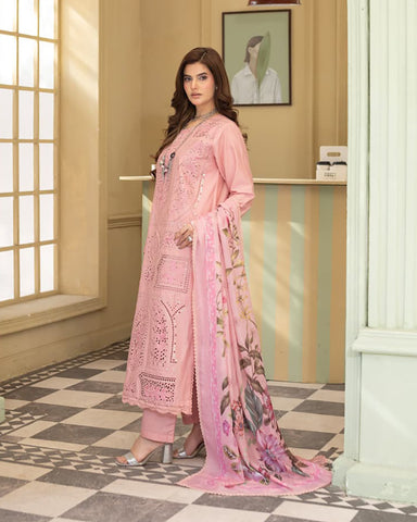 Designer Three Piece | Embroidered - Zarqa | Premium Lawn