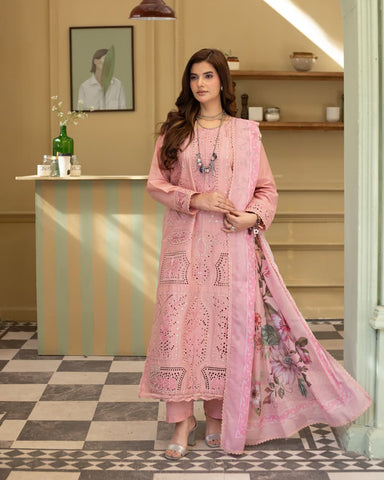 Designer Three Piece | Embroidered - Zarqa | Premium Lawn