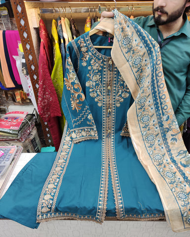 Designer Three Piece | Embroidered - Haseen Raatain | Premium Lawn