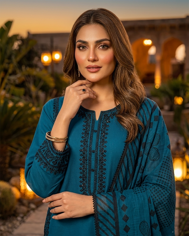 Designer Three Piece | Embroidered - Luxury Virsa Iconic | Premium Lawn