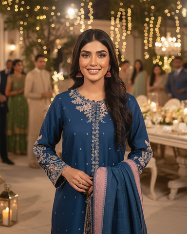 Three Piece Formals | Embroidered - Diva - Eid Special | Premium Cotton Lawn