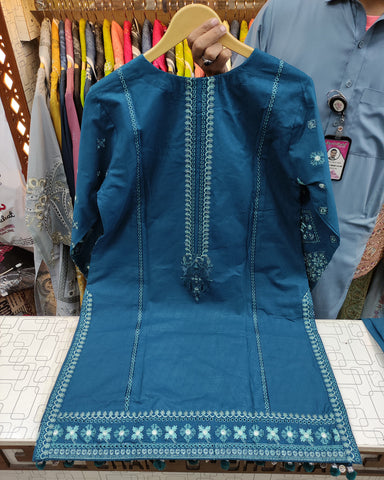 Designer Three Piece | Embroidered - Jannat | Premium Khaddar