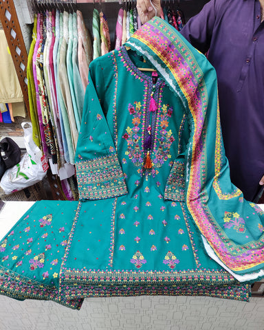 Sohni Heer - Embroidered - Premium Dhanak