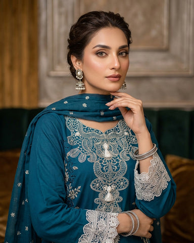 Velora - Embroidered - Winter Cotton
