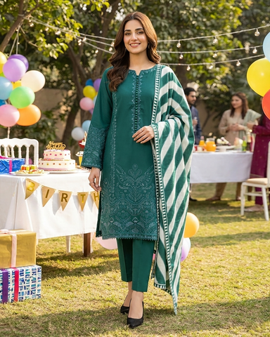 Designer Three Piece | Shahzadi | Premium Winter Cotton / Winter Khaddar