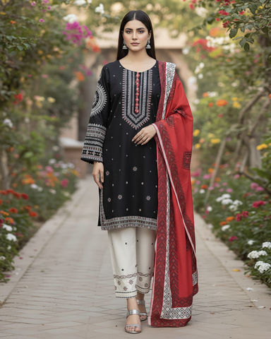 Designer Three Piece | Mohabbat | Winter Dhanak