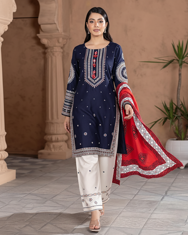 Designer Three Piece | Mohabbat | Winter Dhanak