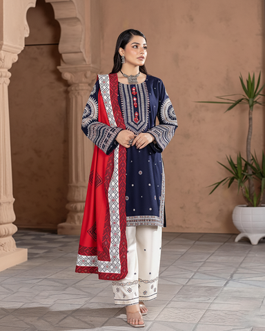 Designer Three Piece | Mohabbat | Winter Dhanak