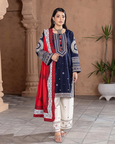 Designer Three Piece | Mohabbat | Winter Dhanak
