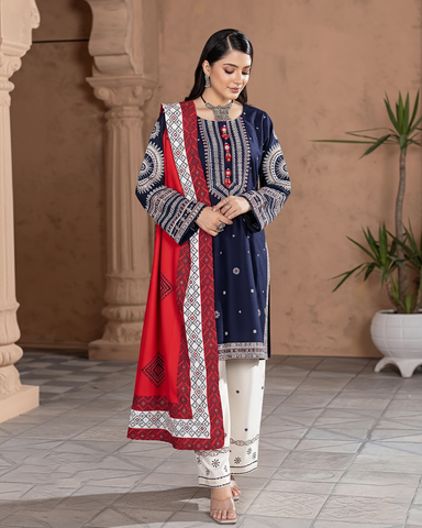 Designer Three Piece | Mohabbat | Winter Dhanak