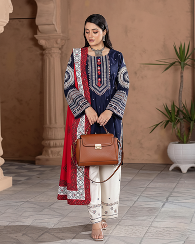 Designer Three Piece | Mohabbat | Winter Dhanak