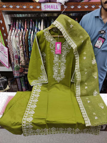 Designer Three Piece | Mouni | Winter Cotton