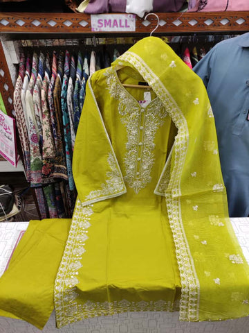 Designer Three Piece | Mouni | Winter Cotton