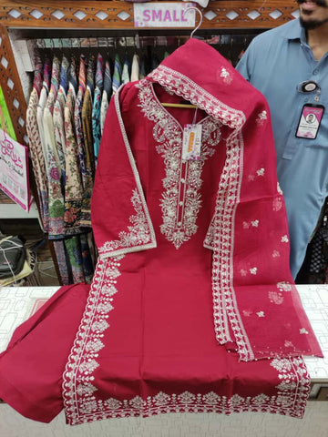 Designer Three Piece | Mouni | Winter Cotton