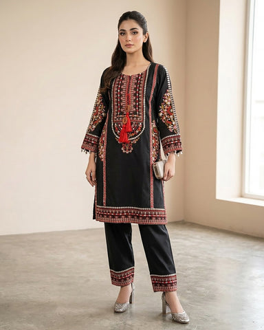 Designer Three Piece | Embroidered - Sawan | Premium Lawn Cotton