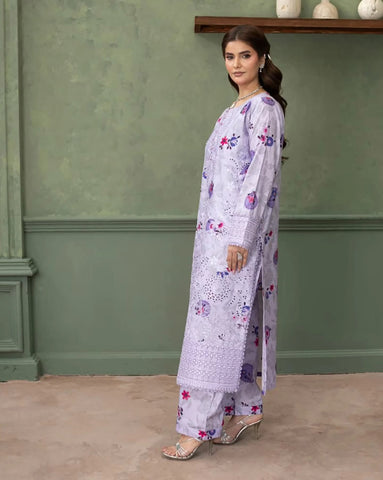 Designer Three Piece | Embroidered - Zarqash | Printed Premium Lawn