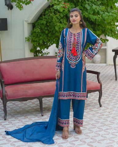 Designer Three Piece | Embroidered - Sawan | Premium Lawn Cotton