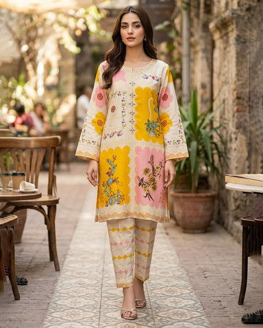 Rang E Saba - Printed - Premium Staple Linen