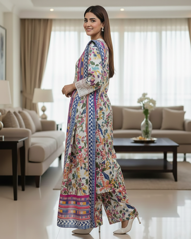 Designer Embroidered Gown/Inner | Premium Khaddar