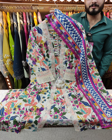 Designer Embroidered Gown/Inner | Premium Khaddar