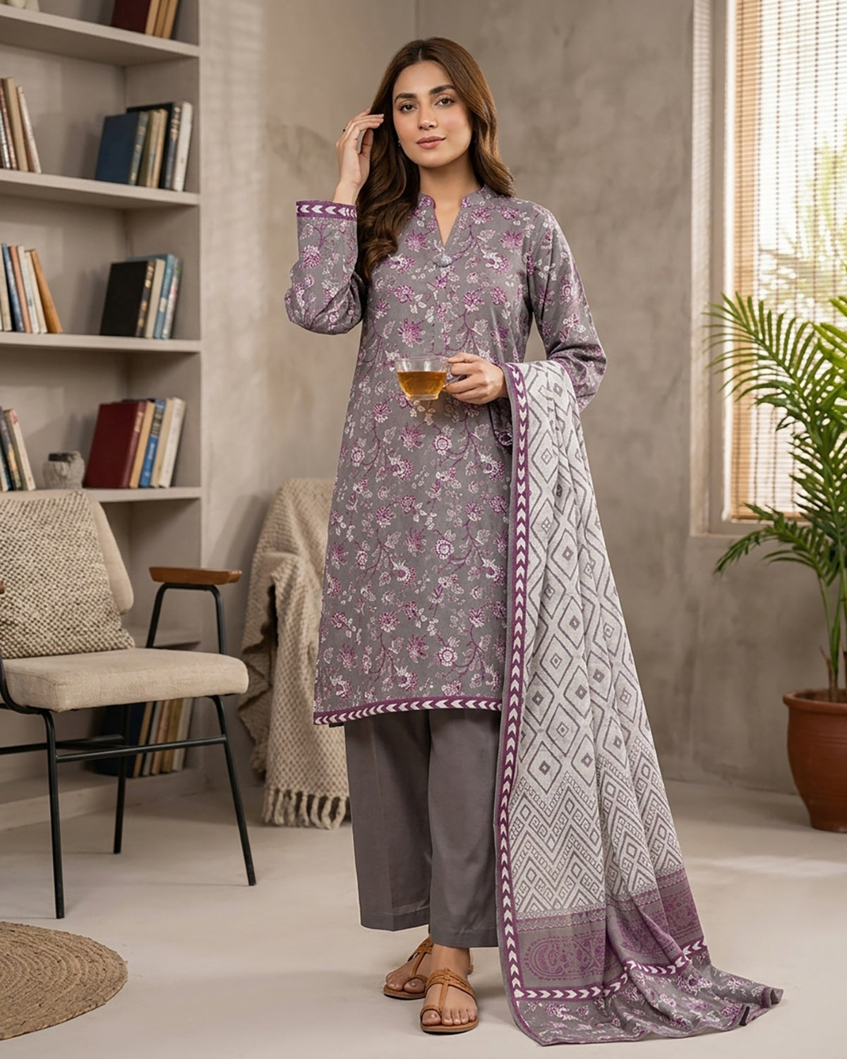 Khushrang - Printed - Premium Khaddar