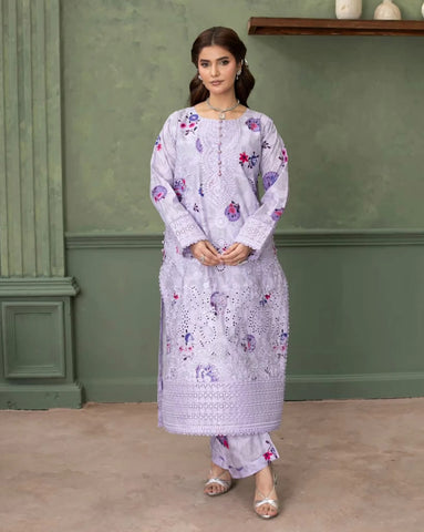 Designer Three Piece | Embroidered - Zarqash | Printed Premium Lawn
