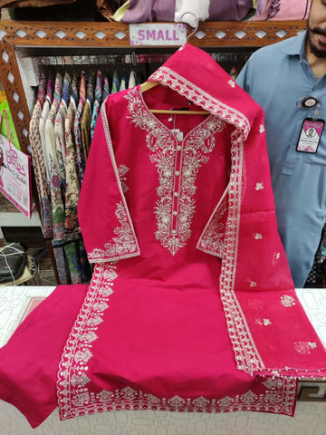 Designer Three Piece | Mouni | Winter Cotton