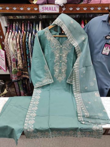 Designer Three Piece | Mouni | Winter Cotton