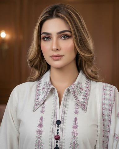 Designer Three Piece | Embroidered - Parizad | Premium Winter Dobby Cotton